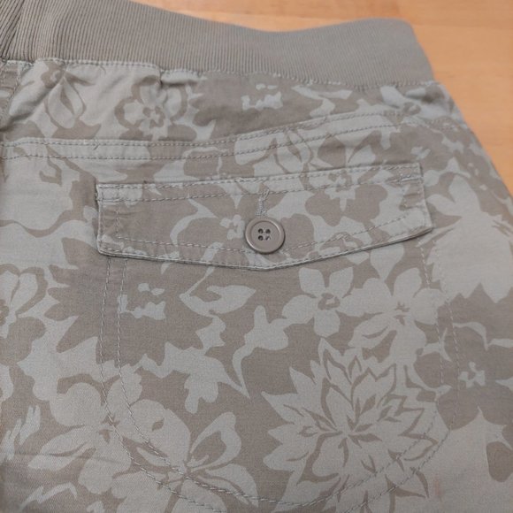 Denver Hayes Women's Skirt Army Green Floral Drawstring Waist Size Large - Picture 4 of 9